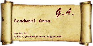 Gradwohl Anna névjegykártya